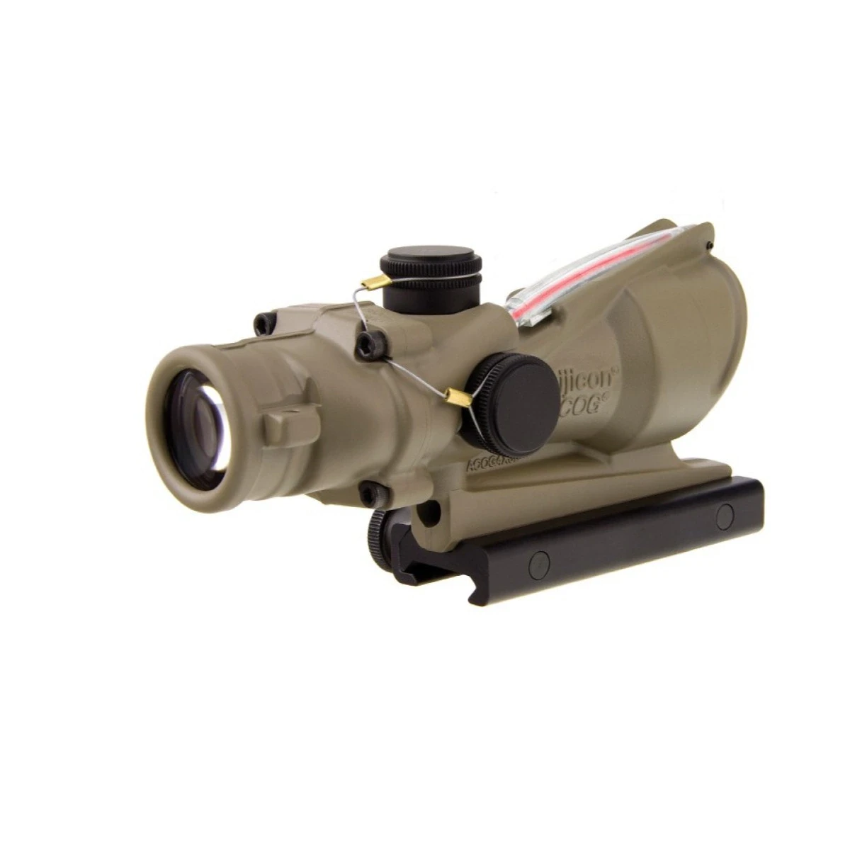 TRIJICON ACOG 4x32 RED CHEVRON WITH BAC - CK FDE; TA31-D-100310