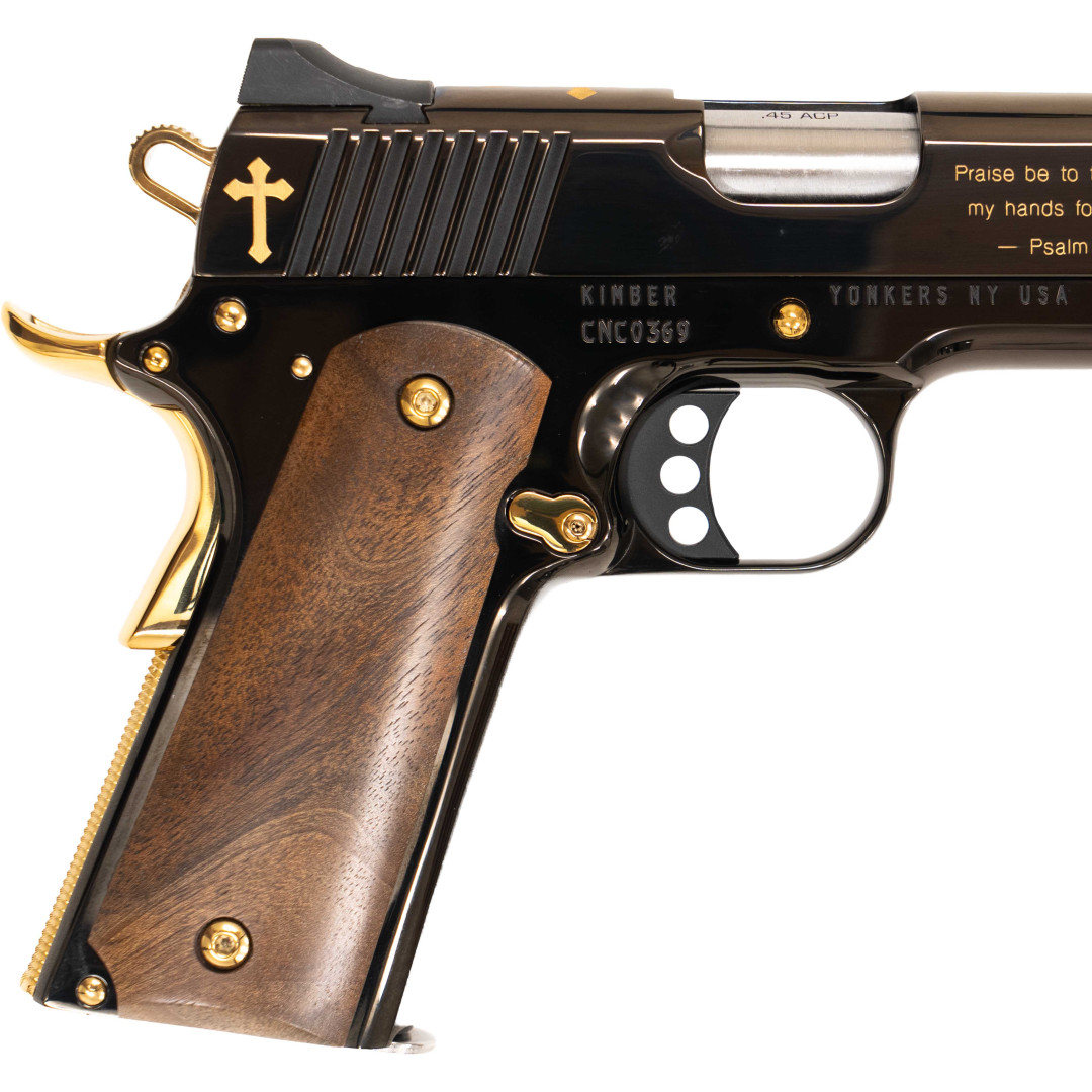 PISTOLET SAMOPOWTARZALNY KIMBER 1911 5" CRUSADER EDITION, PSALMS 144:1 (1 of 144); KAL.: .45ACP