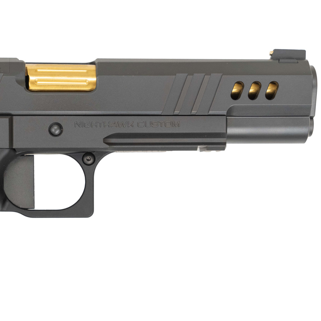 PISTOLET SAMOPOWTARZALNY NIGHTHAWK PRESIDENT DS BOARDROOM SERIES - DOUBLE STACK UPGRADE DOUBLE STACK UPGRADE, HIGH CAPACITY FRAME, TRIJICON RMR, IRON SIGHT FORWARD OF OPTIC, KAL.: 9 x 19 mm