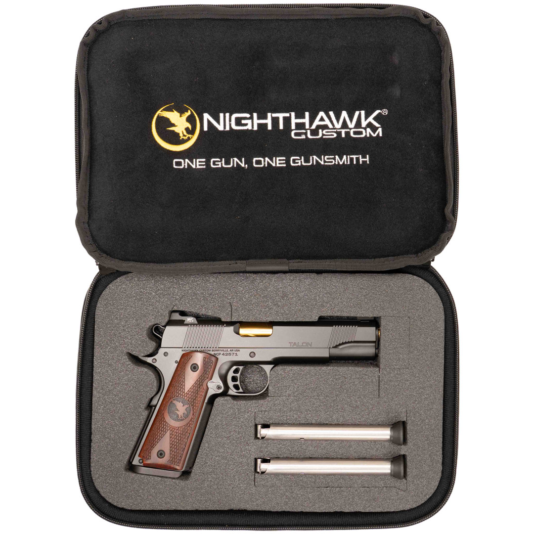 PISTOLET SAMOPOWTARZALNY NIGHTHAWK TALON GOV - NIGHTHAWK IOS,  IRON SIGHT PLATE WITH NOVAK SIGHT CUT, STANDARD REAR SIGHT, & FRONT SIGHT GOLD NITRIDE BARREL GOLD NITRIDE FINISH, KAL.: .45 ACP