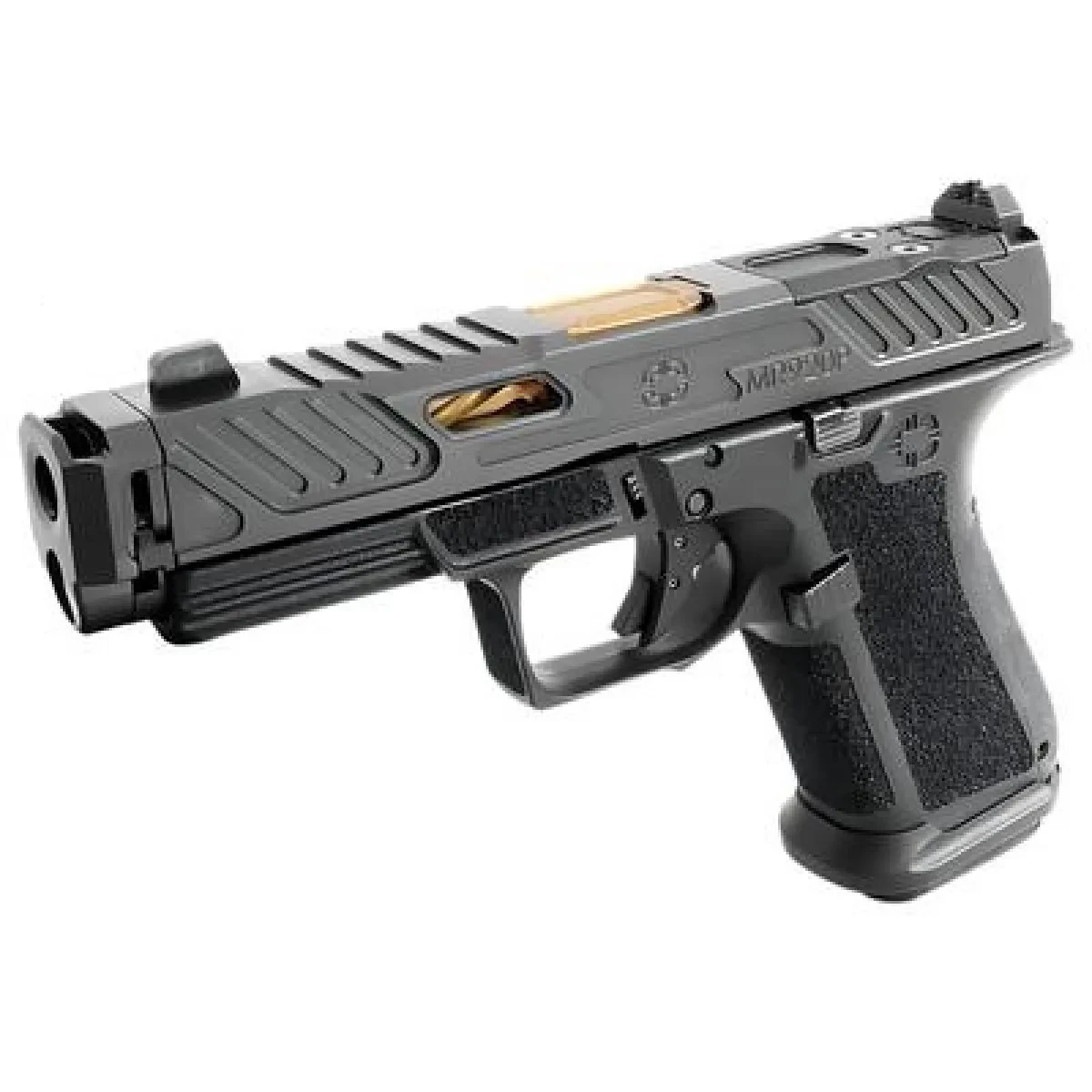 SHADOW SYSTEMS DR920P; BLACK FRAME, ELITE SLIDE OPTIC BLACK, SPIRAL COMPENSATED BARREL BLACK, SS ROD, GRN TRIT 1D; KAL.: 9 x 19 mm