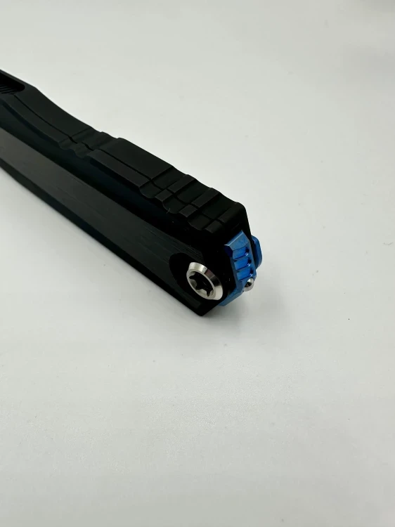 NÓŻ MICROTECH CYPHER® II - WHARNCLIFFE MARFIONE SELECT BAKER FORGE COPPERMAI DAMASCUS HEFTED ALLOY HARD CUT BRONZED W/ DLC ACCENTS AND TRITIUM BUTTON INSERT