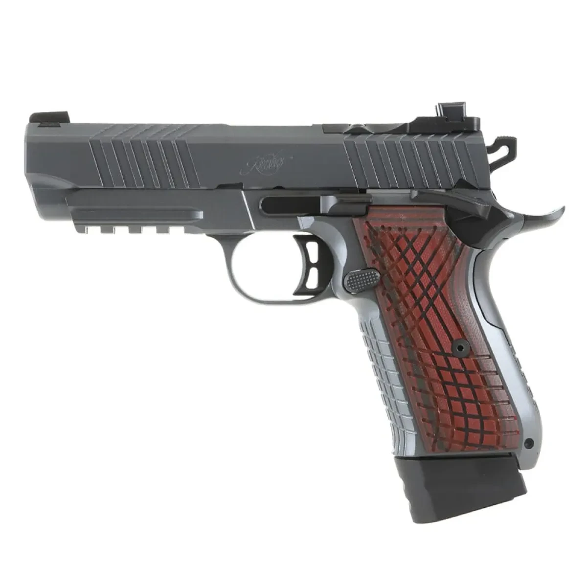 Kimber KDS9c Gray (RL) BK/Dark Red High-Tex Grips