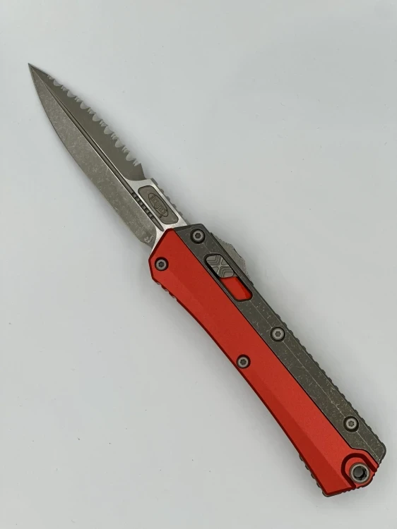 NÓŻ MICROTECH GLYKON BAYONET APOCALYPTIC PART SERRATE RED