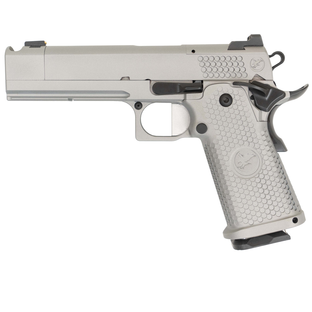 PISTOLET SAMOPOWTARZALNY NIGHTHAWK TRS COMP TACTICAL READY SERIES COMP; FRAME, SLIDE, & GRIP TO BE SATIN CERAKOTE (LOOKS LIKE BEAD BLASTED STAINLESS), TRIJICON RMR, IRON SIGHT FORWARD OF OPTIC, KAL.: 9 x 19 mm