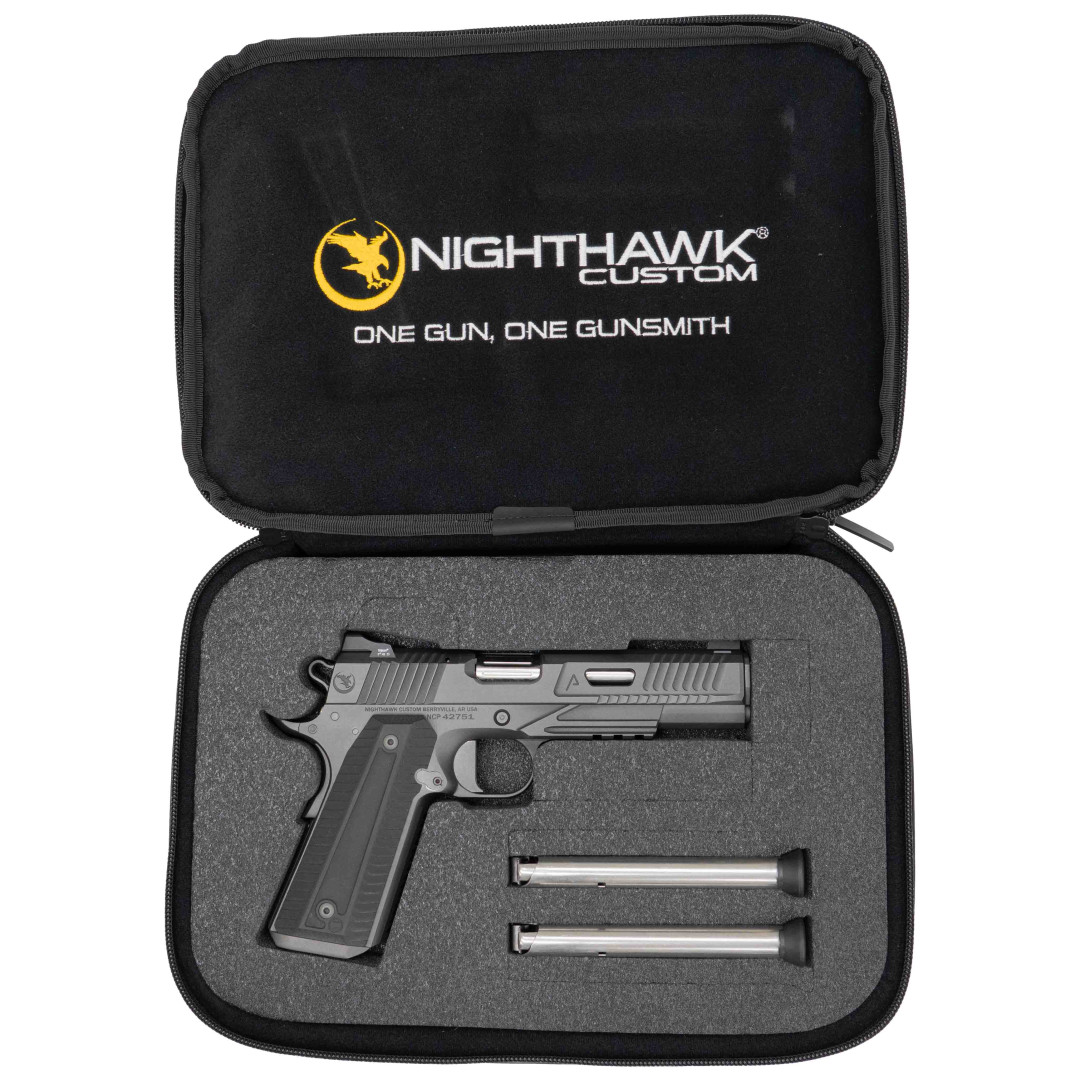 PISTOLET SAMOPOWTARZALNY NIGHTHAWK AGENT 2 GOV RECON SLANTPRO TWO DOT REAR, TRITIUM FRONT SIGHT - IOS BASE PLATE, NOVAK SIGHT, STANDARD REAR & FRONT SIGHT IOS PLATE, TRIJICON RMR, SIGHT FORWARD, KAL.: .45 ACP