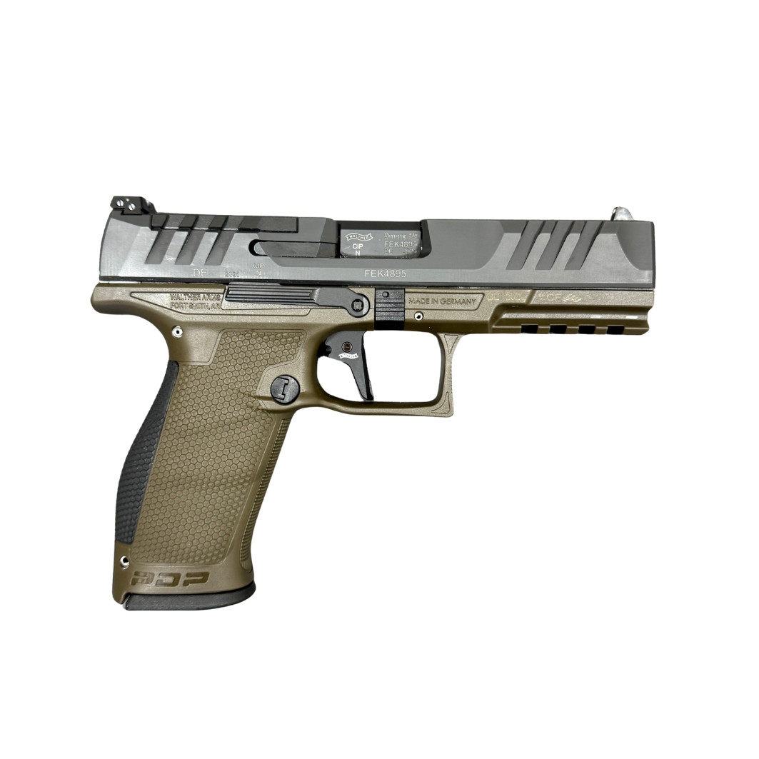 PISTOLET WALTHER PDP FS 4.5'' OR DYNAMIC PERFORMANCE TRIGGER OD GREEN PANTONE