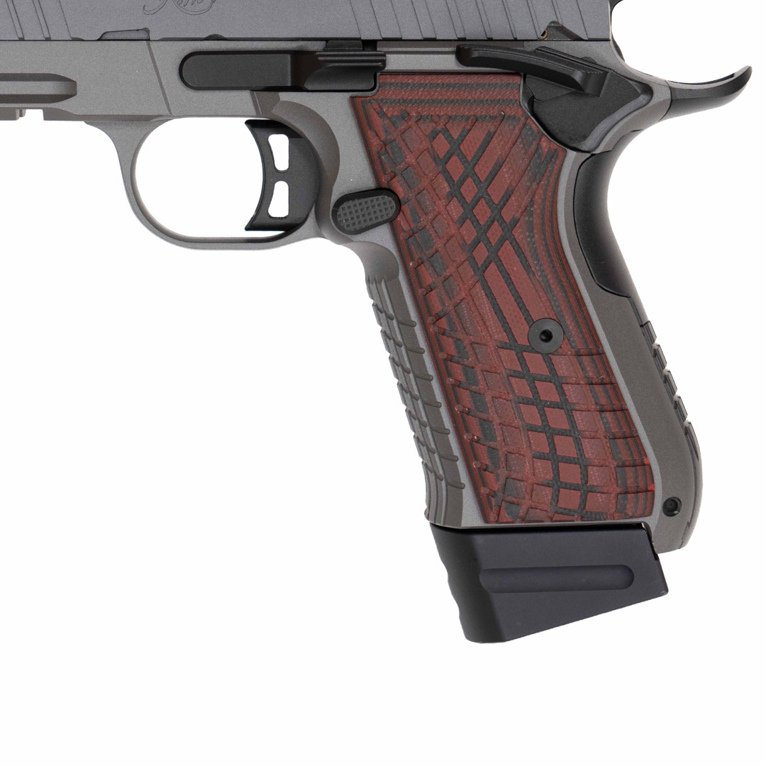 Kimber KDS9c Gray (RL) BK/Dark Red High-Tex Grips