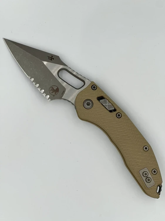 NÓŻ MICROTECH STITCH RAM-LOK APOC FLUTED G-10 TA N COVER PART SERR