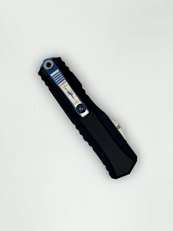 NÓŻ MICROTECH CYPHER® II - WHARNCLIFFE MARFIONE SELECT BAKER FORGE COPPERMAI DAMASCUS HEFTED ALLOY HARD CUT BRONZED W/ DLC ACCENTS AND TRITIUM BUTTON INSERT