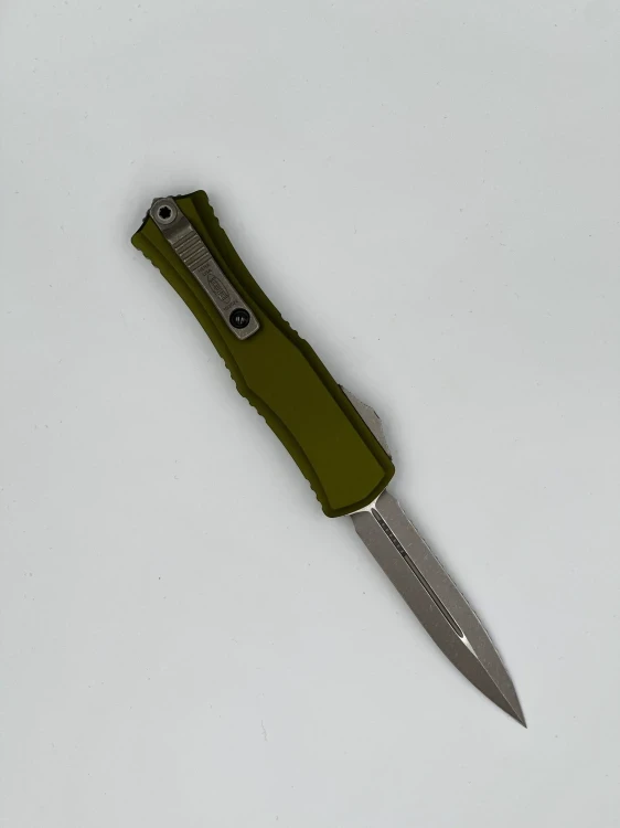 NÓŻ MICROTECH HERA II MINI D/E APOCALYPTIC FULL SERRATE OD GREEN