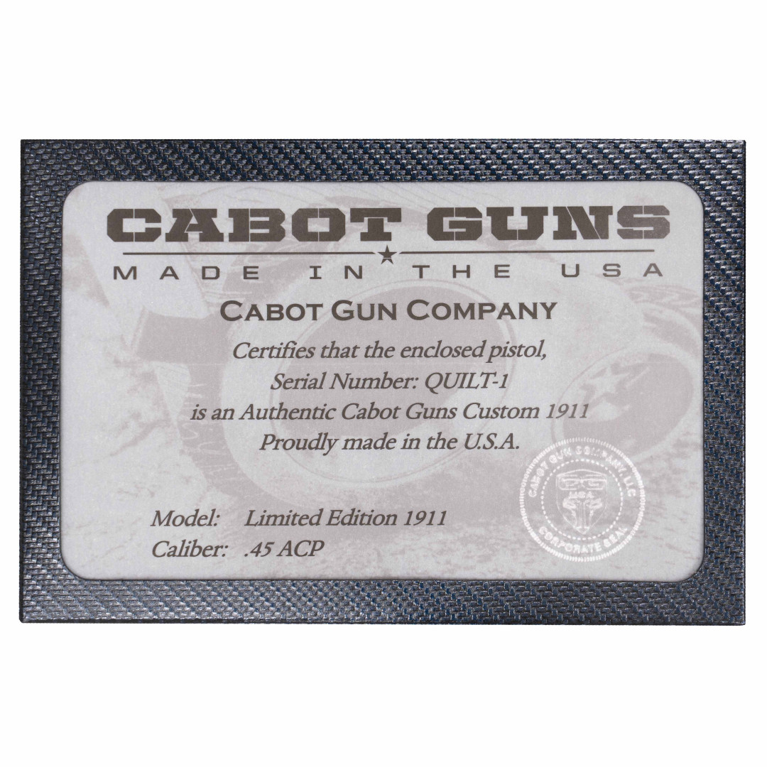 PISTOLET SAMOPOWTARZALNY CABOT "THE IRON QUILT", KAL.: .45 ACP