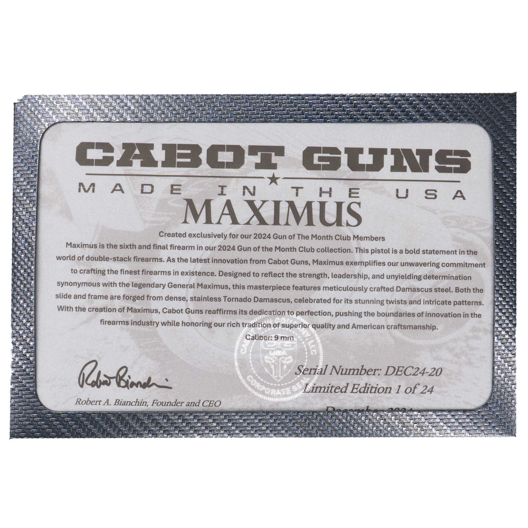 PISTOLET SAMOPOWTARZALNY CABOT 1911 MAXIMUS, KAL.: 9 X 19 mm