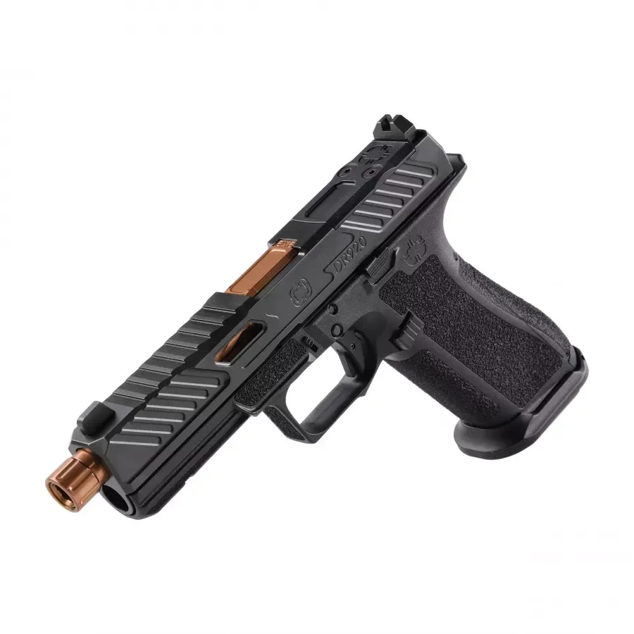 SHADOW SYSTEMS DR920 KAL. 9x19mm, BLACK FRAME, ELITE SLIDE OPTIC BLACK, SPIRAL THREADED BARREL BRONZE, SS ROD, BLK SERR