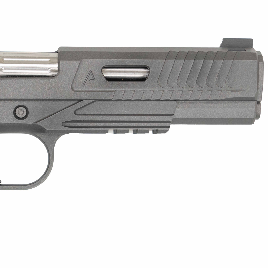 PISTOLET SAMOPOWTARZALNY NIGHTHAWK AGENT 2 GOV RECON SLANTPRO TWO DOT REAR, WITH TRITIUM FRONT SIGHT UPGRADE, IOS BASE PLATE, NOVAK SIGHT, STANDARD REAR & FRONT SIGHT, IOS PLATE, TRIJICON RMR, IRON SIGHT FORWARD, KAL.: 9 x 19 mm