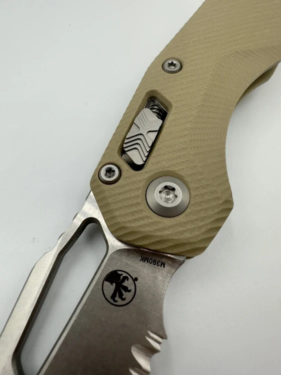 NÓŻ MICROTECH MSI S/E STONEWASH FULL SERRATE G-10 TAN