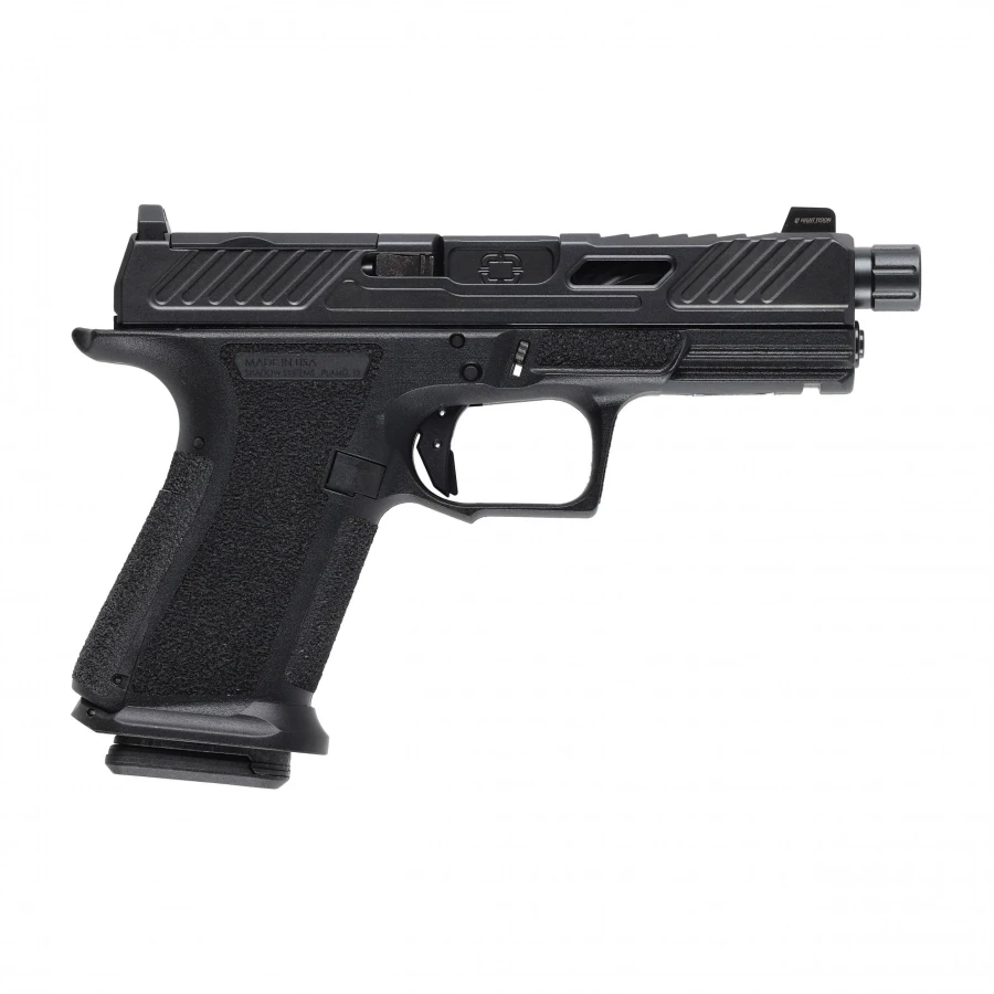 SHADOW SYSTEMS MR920 KAL. 9x19mm, BLACK FRAME, ELITE SLIDE OPTIC BLACK, SPIRAL THREADED BARREL BLACK, SS ROD, GRN TRIT