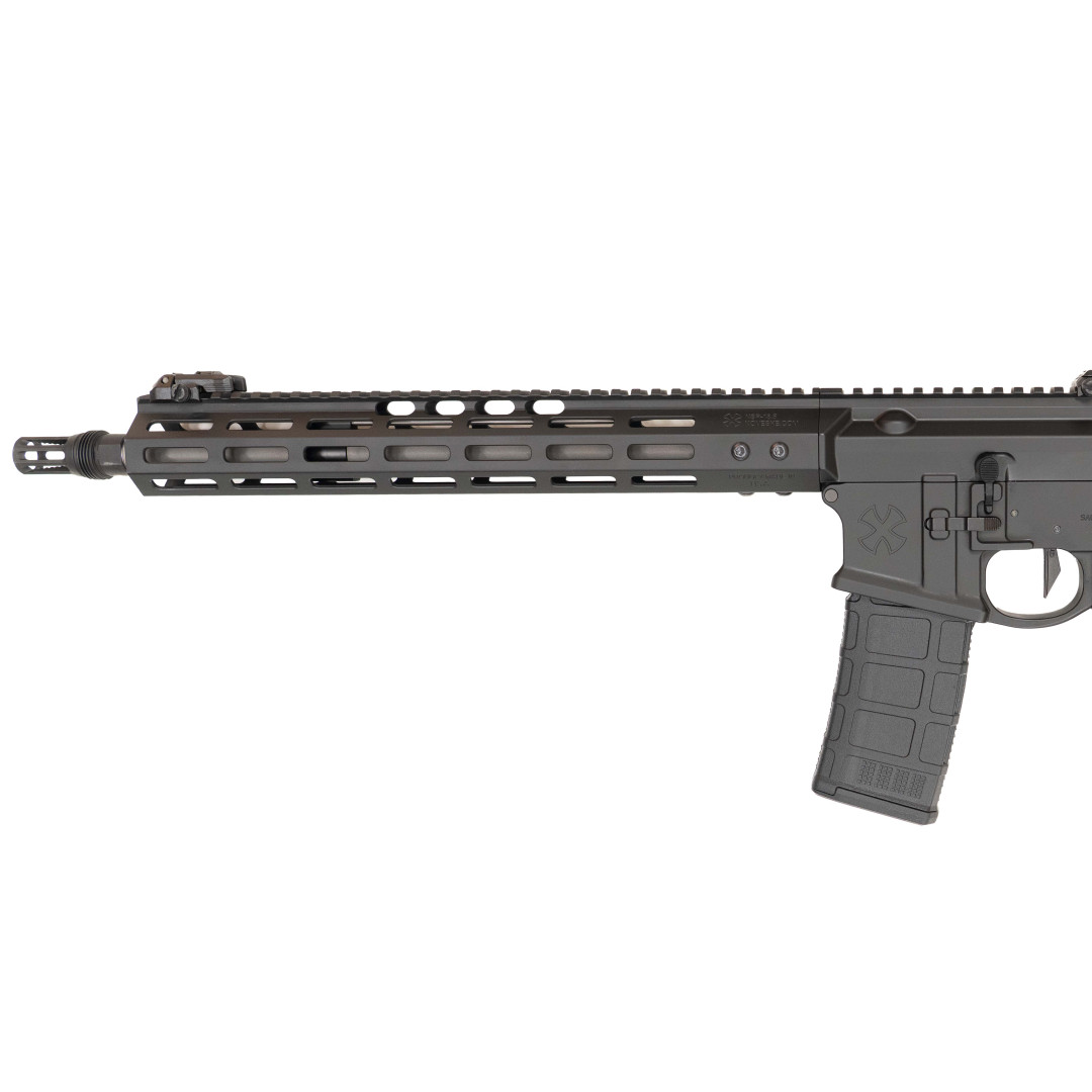 KARABIN SAMOPOWTARZALNY NOVESKE 4TH GEN. N4 14.5 MLGS AFGHAN BLK CAERAKOTE, NSR-13.5 (M-LOK), RADIAN TALON AMBI SELECTOR, SD-E TRIGGER, 23 P-GRIP, MBUS PRO, PIG PEN LONG FH 5/8x24 PINNED; KAL.: 6 mm ARC