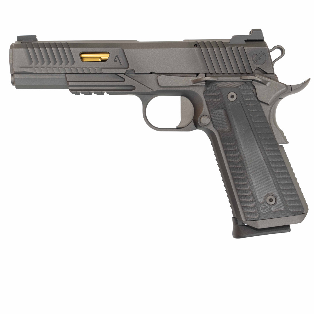 PISTOLET SAMOPOWTARZALNY NIGHTHAWK AGENT 2 GOV RECON W ZESTAWIE Z DODATKOWĄ LUFĄ Z KOMORĄ NABOJOWĄ, GOLD NITRIDE BARREL GOLD, SIGHT TRITIUM, EVERLAST RECOIL SYSTEM, KAL.: 9 x 19 mm