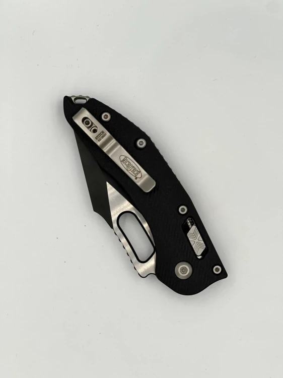 NÓŻ MICROTECH STITCH RAM LOK S/E BLACK FULL SERRATE FLUTED G-10