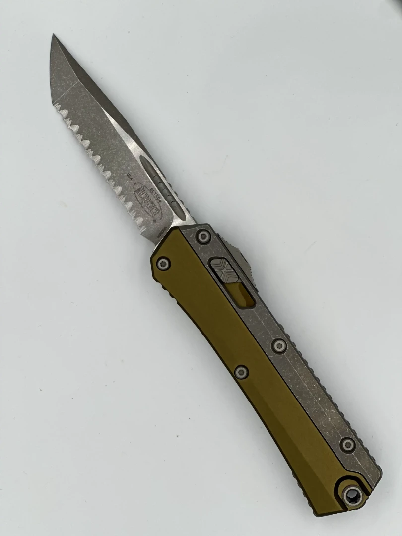 NÓŻ MICROTECH GLYKON T/E APOCALYPTIC FULL SERRATE OD GREEN