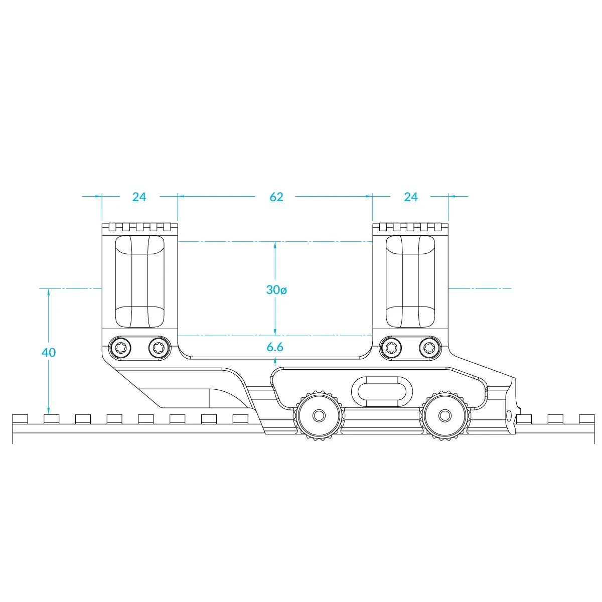 LEAP/08 - 30 mm RING MOUNT 1.57" HEIGHT
