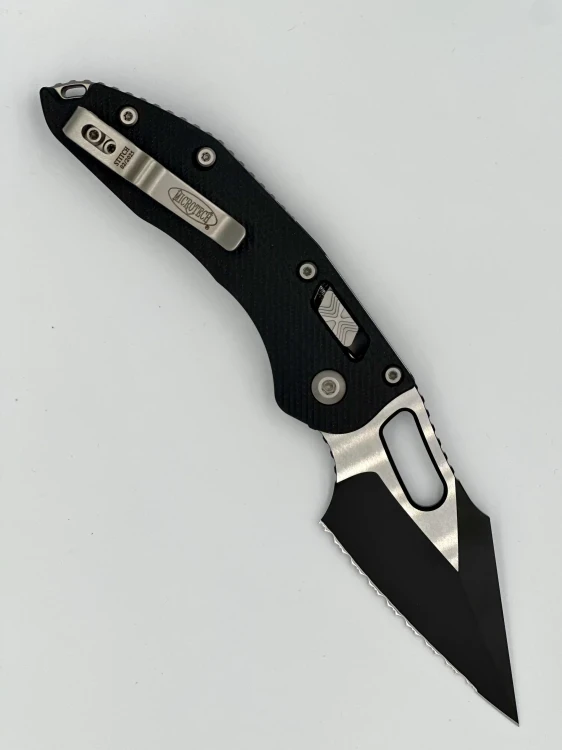 NÓŻ MICROTECH STITCH RAM LOK S/E BLACK FULL SERRATE FLUTED G-10