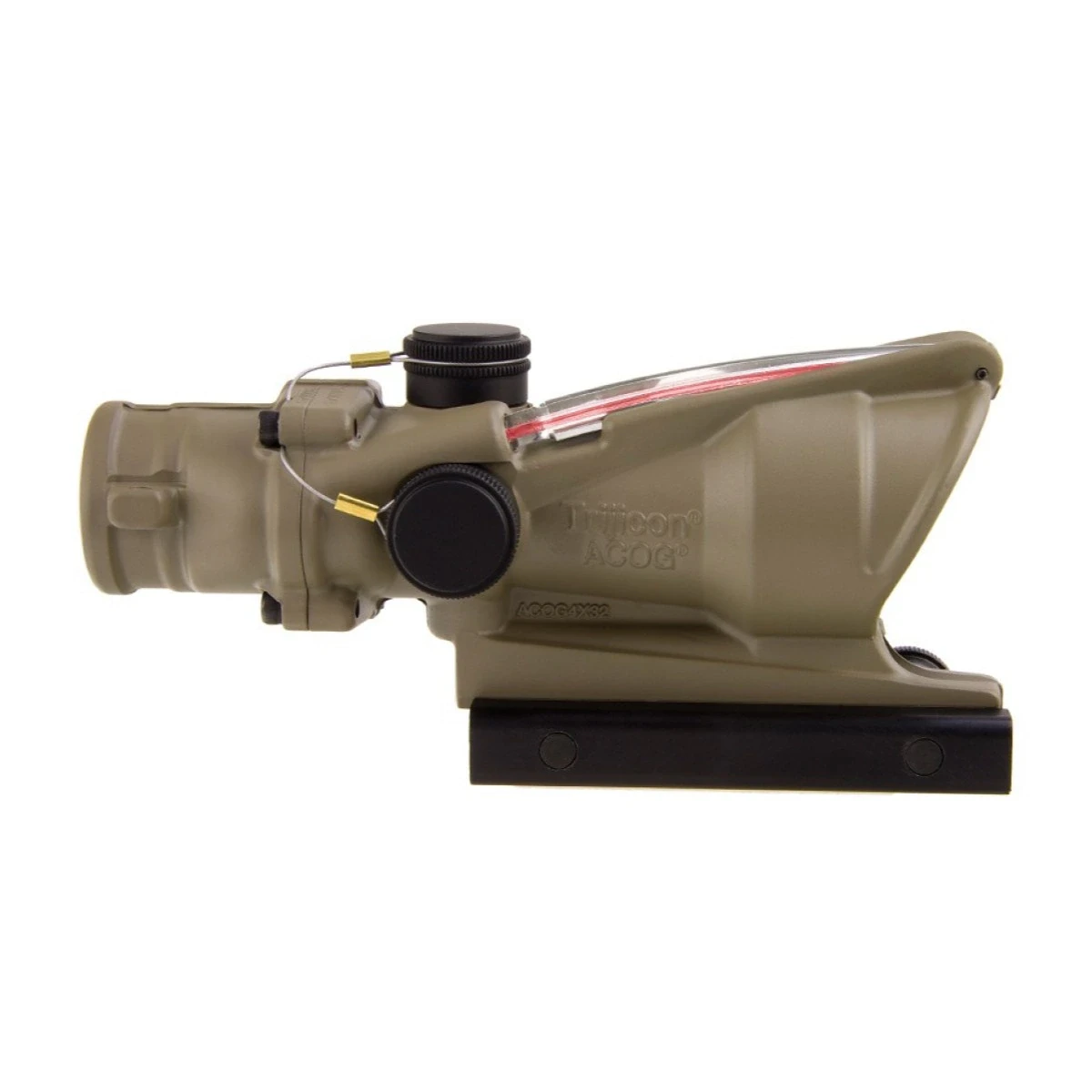 TRIJICON ACOG 4x32 RED CHEVRON WITH BAC - CK FDE; TA31-D-100310