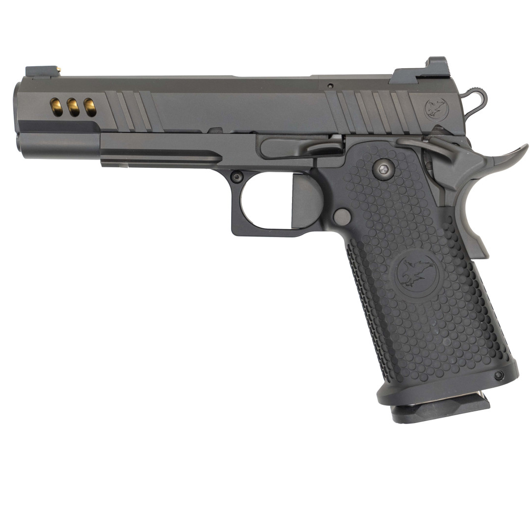 PISTOLET SAMOPOWTARZALNY NIGHTHAWK PRESIDENT DS BOARDROOM SERIES - DOUBLE STACK UPGRADE DOUBLE STACK UPGRADE, HIGH CAPACITY FRAME, TRIJICON RMR, IRON SIGHT FORWARD OF OPTIC, KAL.: 9 x 19 mm