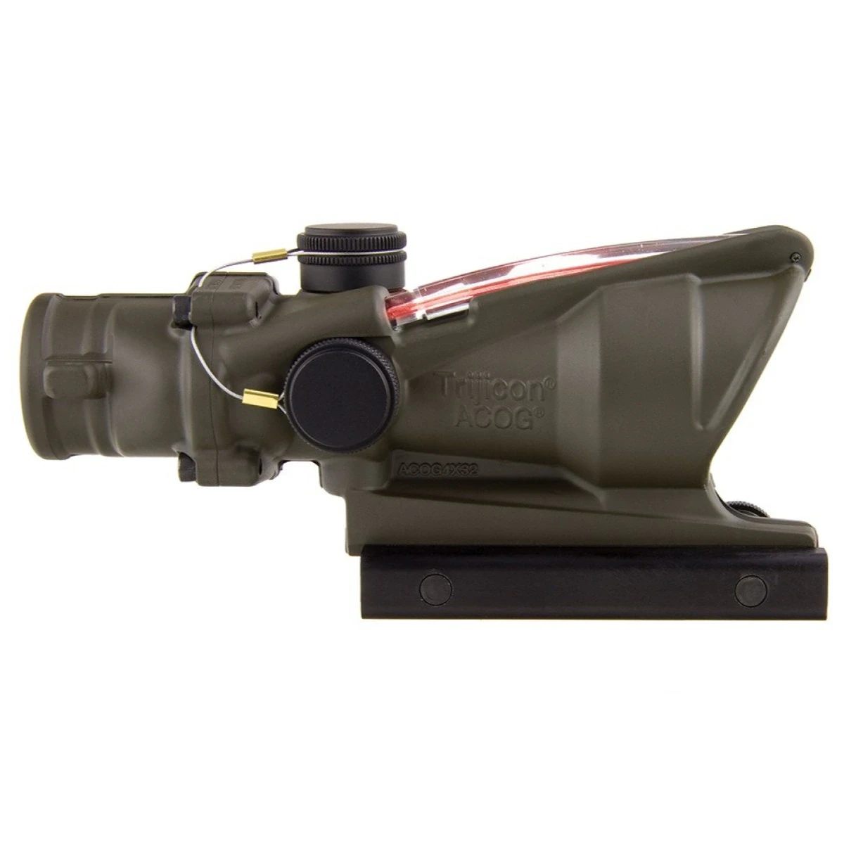 TRIJICON ACOG 4x32 RED CHEVRON WITH BAC - CK ODG; TA31-D-100309