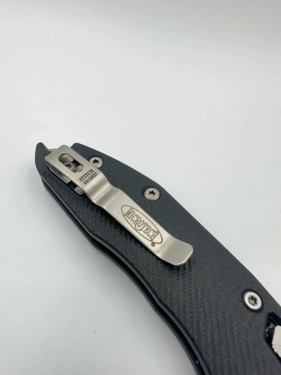 NÓŻ MICROTECH STITCH RAM LOK S/E BLACK FULL SERRATE FLUTED G-10
