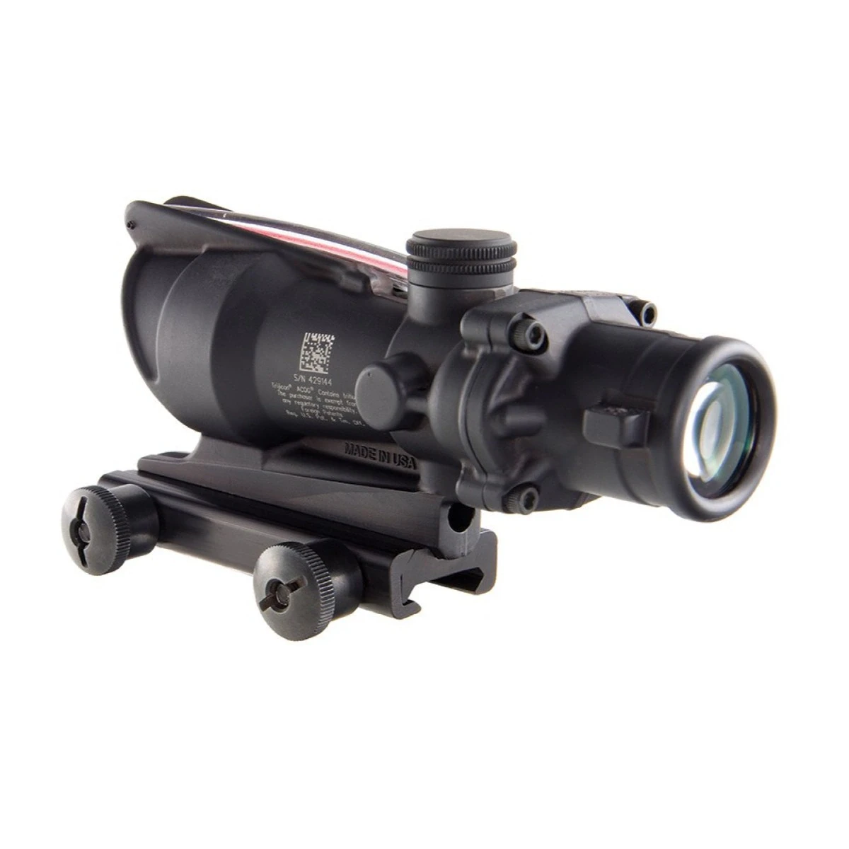 TRIJICON ACOG 4x32 RED CHEVRON WITH BAC; TA31F