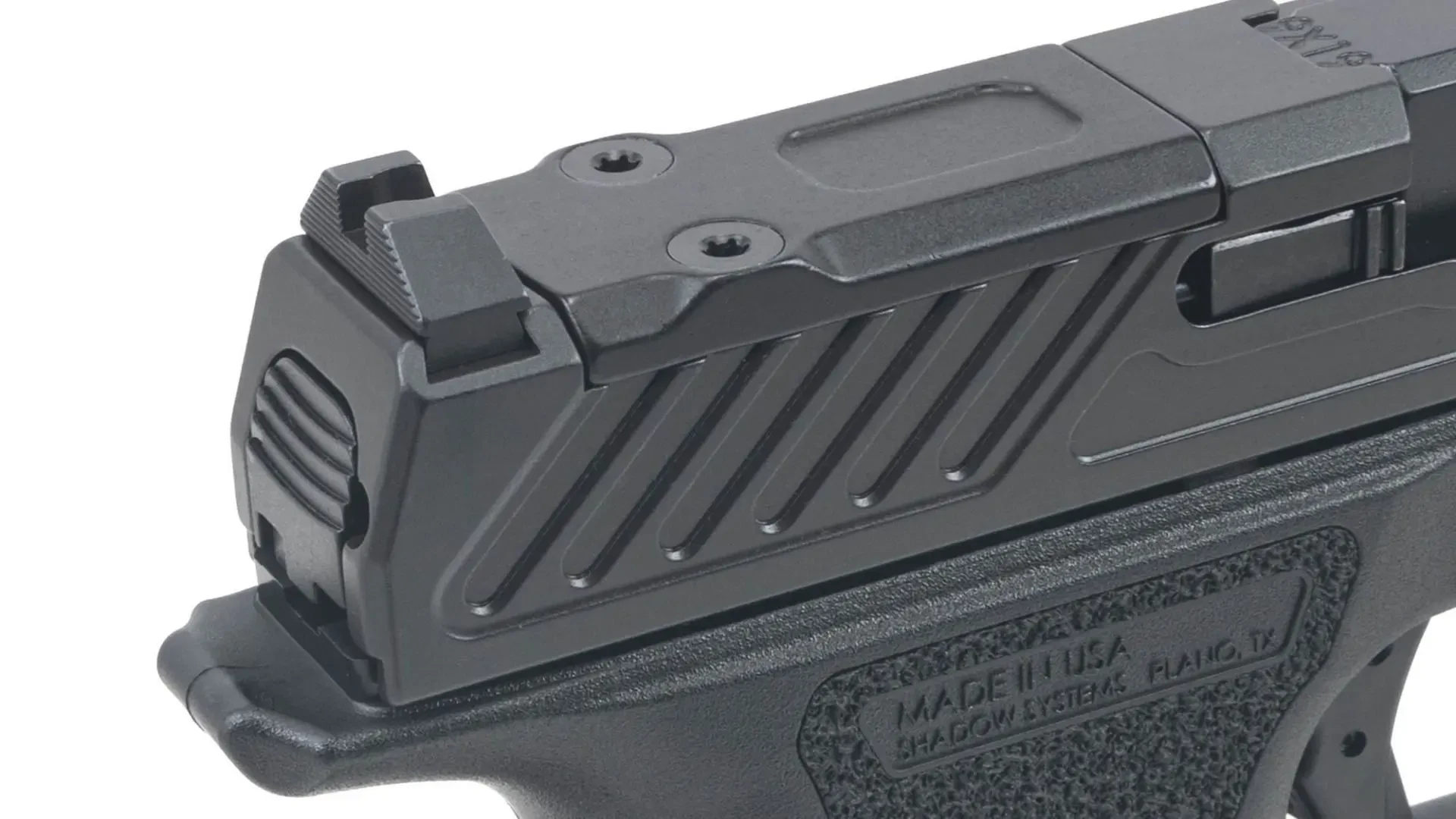 SHADOW SYSTEMS CR920P; BLACK FRAME, ELITE SLIDE OPTIC BLACK, SPIRAL COMPENSATED BARREL BRONZE, SS ROD, GRN TRIT 1D; KAL.: 9 x 19 mm