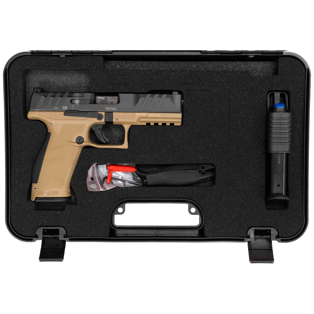 PISTOLET WALTHER PDP FS 4.5" KAL. 9X19 MM 18R OR FLAT DARK EARTH H-235 INT