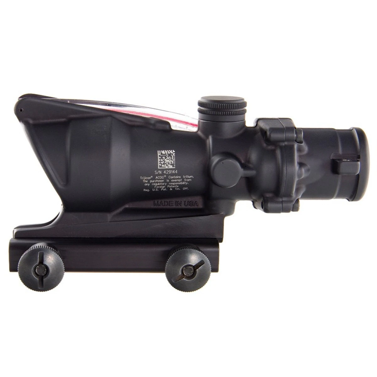 TRIJICON ACOG 4x32 RED CHEVRON WITH BAC; TA31F