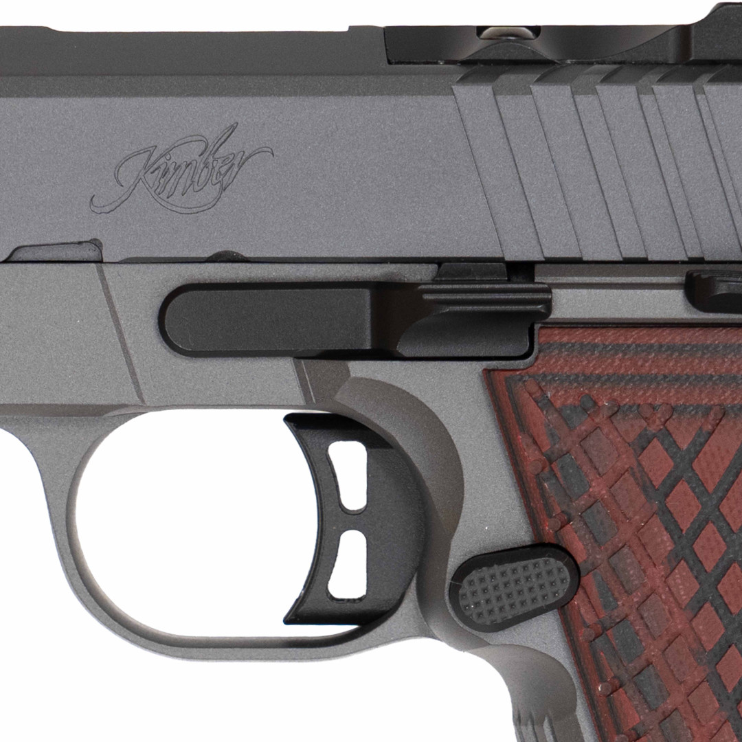 Kimber KDS9c Gray (RL) BK/Dark Red High-Tex Grips