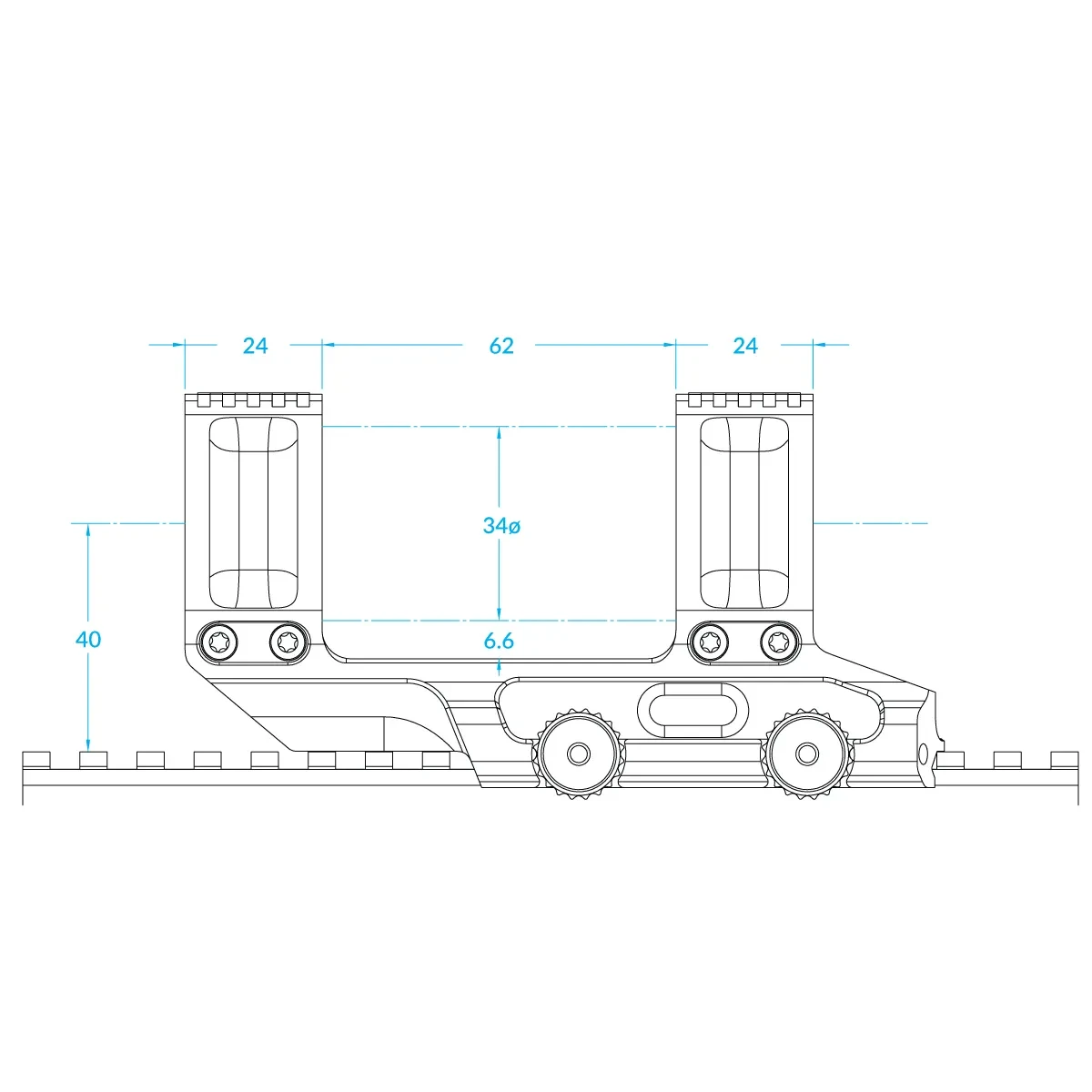LEAP/09 - 34 mm RING MOUNT 1.57" HEIGHT