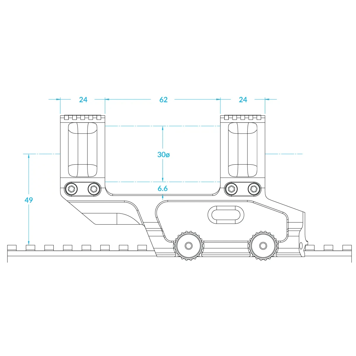 LEAP/08 - 30 mm RING MOUNT 1.93" HEIGHT