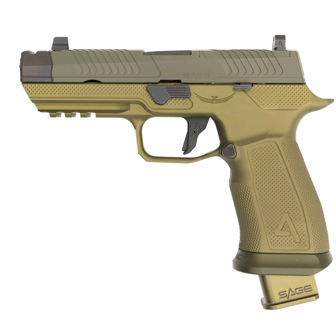 PISTOLET SAMOPOWTARZALNY AGENCY ARMS SAGE SIG P320, GREEN FULL BUILD OEM, KAL.: 9 X 19 mm