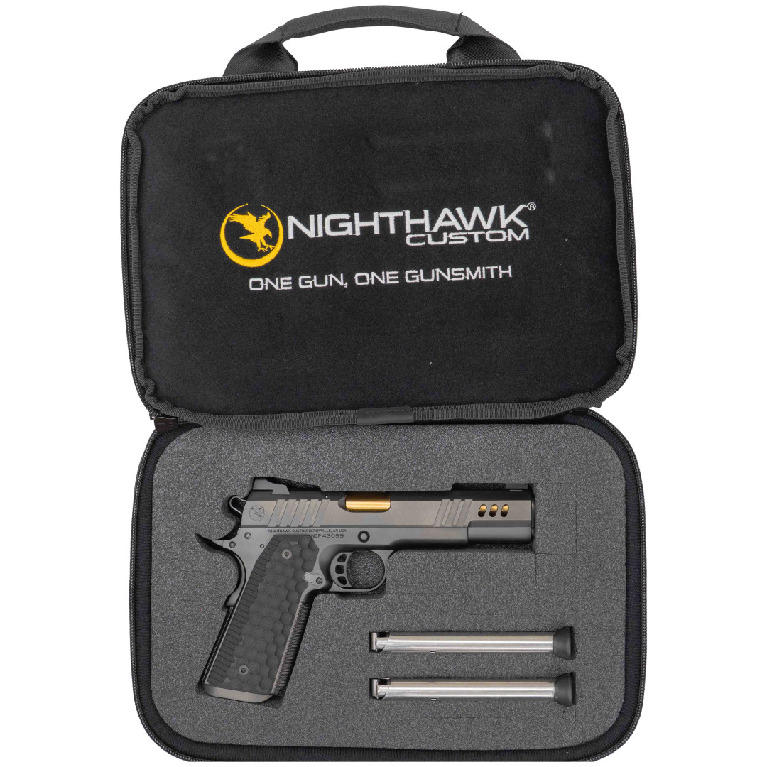 PISTOLET SAMOPOWTARZALNY NIGHTHAWK PRESIDENT GOV BOARDROOM SERIES - SLANTPRO 2 DOT REAR SIGHT WITH TRITIUM FRONT SIGHT SIGHT UPGRADE - TRIJICON RMR, KAL.: .45 ACP