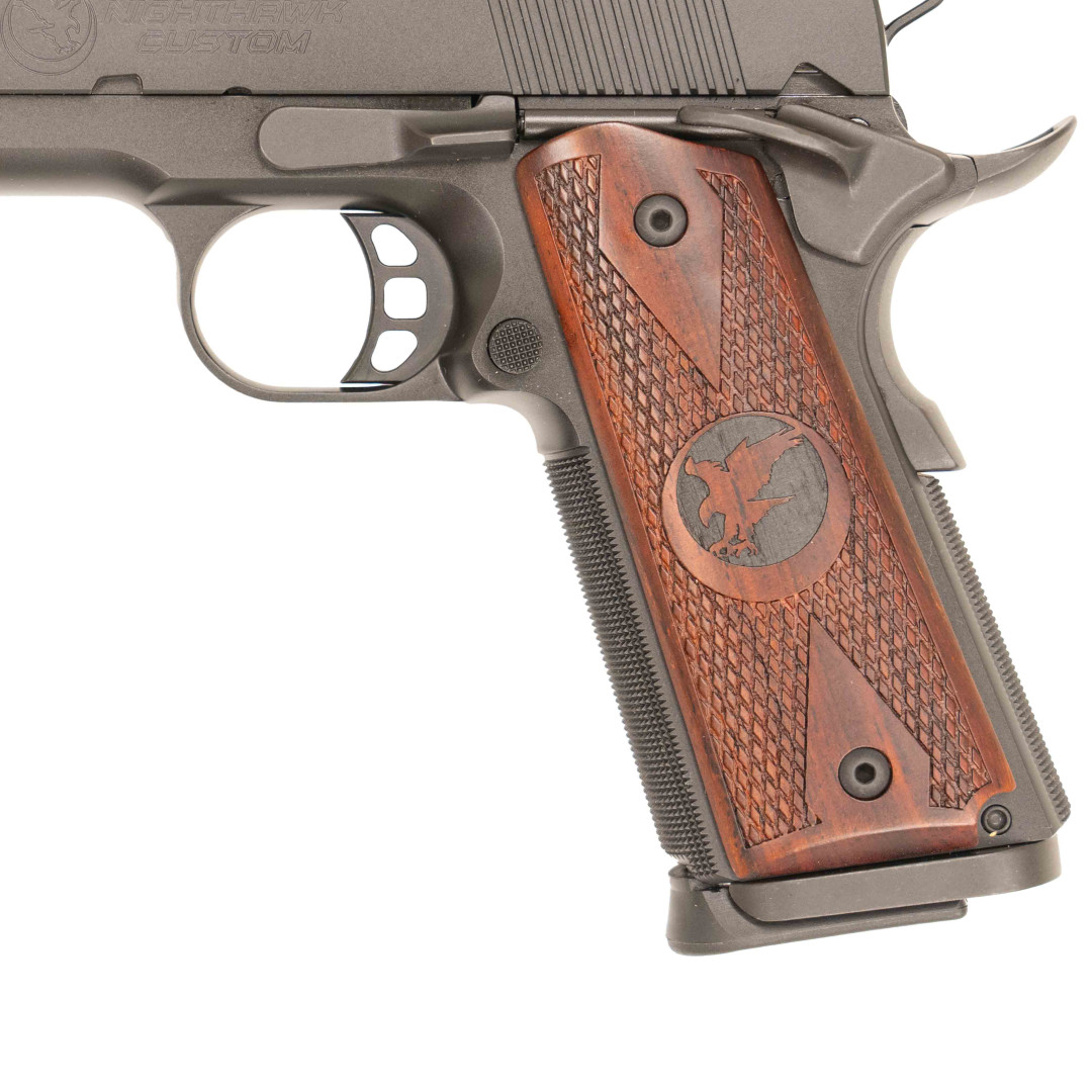 PISTOLET SAMOPOWTARZALNY NIGHTHAWK TALON GOV - NIGHTHAWK IOS,  IRON SIGHT PLATE WITH NOVAK SIGHT CUT, STANDARD REAR SIGHT, & FRONT SIGHT GOLD NITRIDE BARREL GOLD NITRIDE FINISH, KAL.: .45 ACP