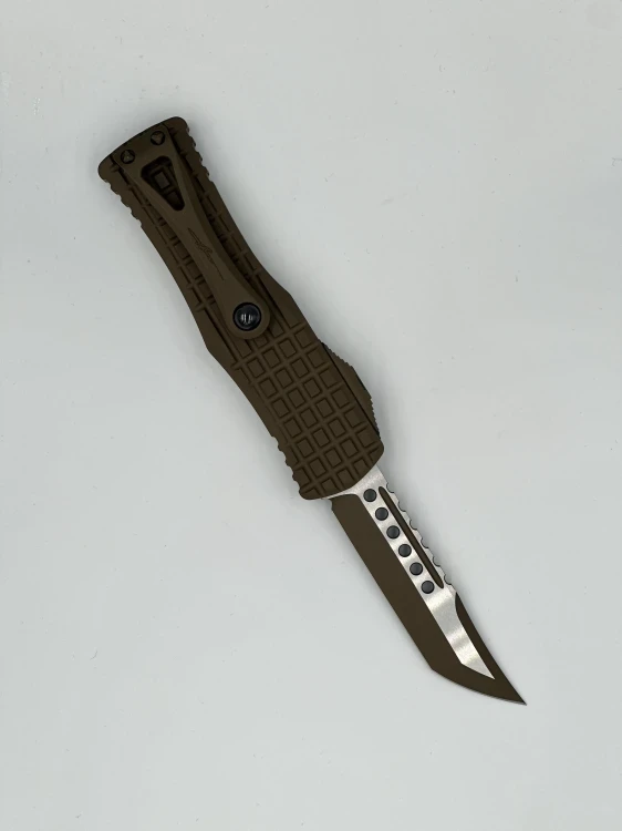 NÓŻ MICROTECH HERA® HELLHOUND® - FRAG SIGNATURE SERIES CERAKOTE CHOCOLATE BROWN STANDARD