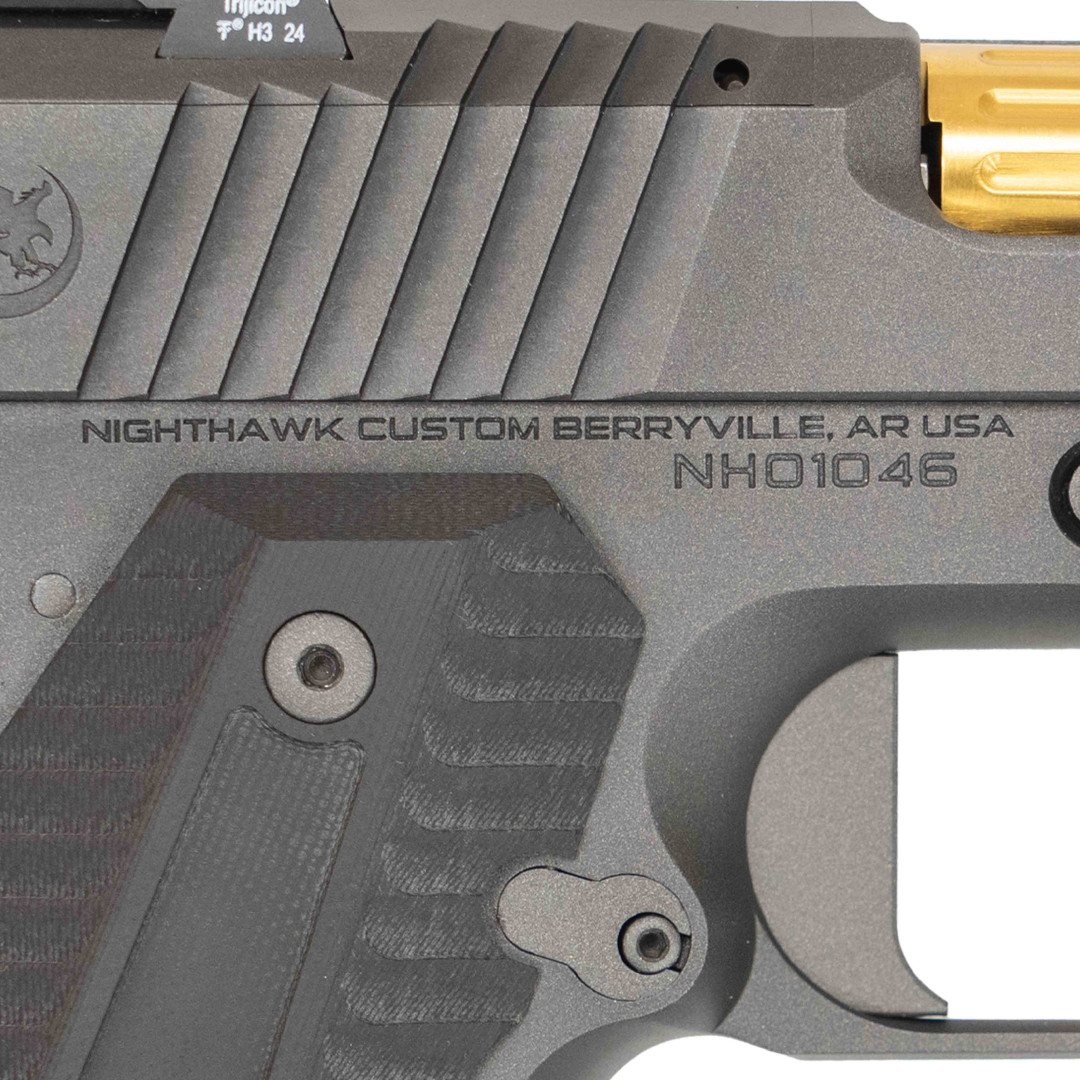 PISTOLET SAMOPOWTARZALNY NIGHTHAWK AGENT 2 GOV RECON W ZESTAWIE Z DODATKOWĄ LUFĄ Z KOMORĄ NABOJOWĄ, GOLD NITRIDE BARREL GOLD, SIGHT TRITIUM, EVERLAST RECOIL SYSTEM, KAL.: 9 x 19 mm