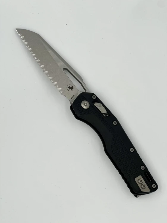 NÓŻ MICROTECH MSI® S/E TRI-GRIP INJECTION MOLDED BLACK STONEWASH FULL SERR