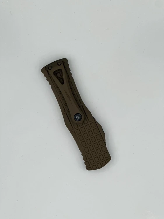 NÓŻ MICROTECH HERA® HELLHOUND® - FRAG SIGNATURE SERIES CERAKOTE CHOCOLATE BROWN STANDARD