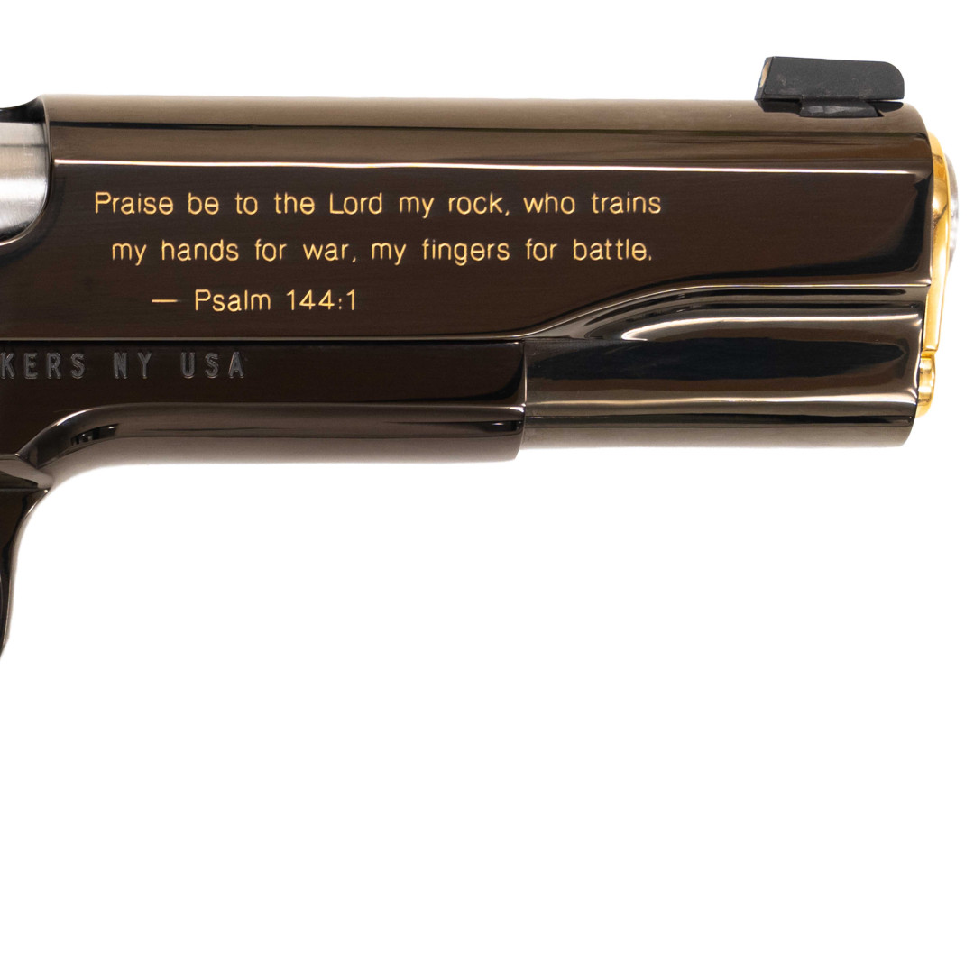 PISTOLET SAMOPOWTARZALNY KIMBER 1911 5" CRUSADER EDITION, PSALMS 144:1 (1 of 144); KAL.: .45ACP