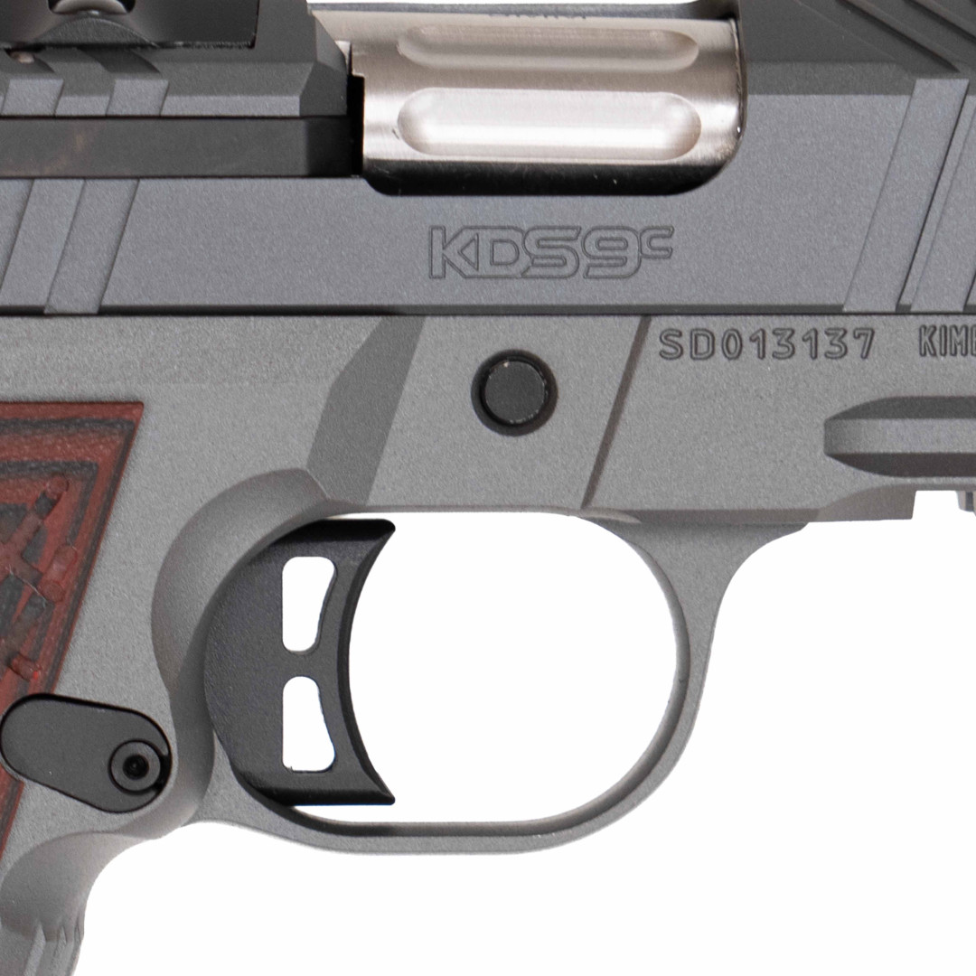 Kimber KDS9c Gray (RL) BK/Dark Red High-Tex Grips