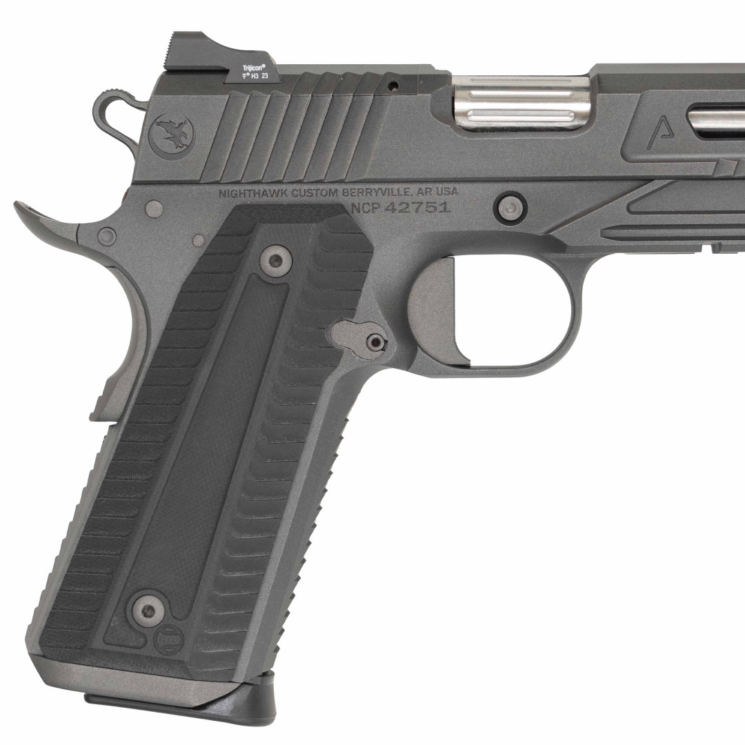 PISTOLET SAMOPOWTARZALNY NIGHTHAWK AGENT 2 GOV RECON SLANTPRO TWO DOT REAR, TRITIUM FRONT SIGHT - IOS BASE PLATE, NOVAK SIGHT, STANDARD REAR & FRONT SIGHT IOS PLATE, TRIJICON RMR, SIGHT FORWARD, KAL.: .45 ACP