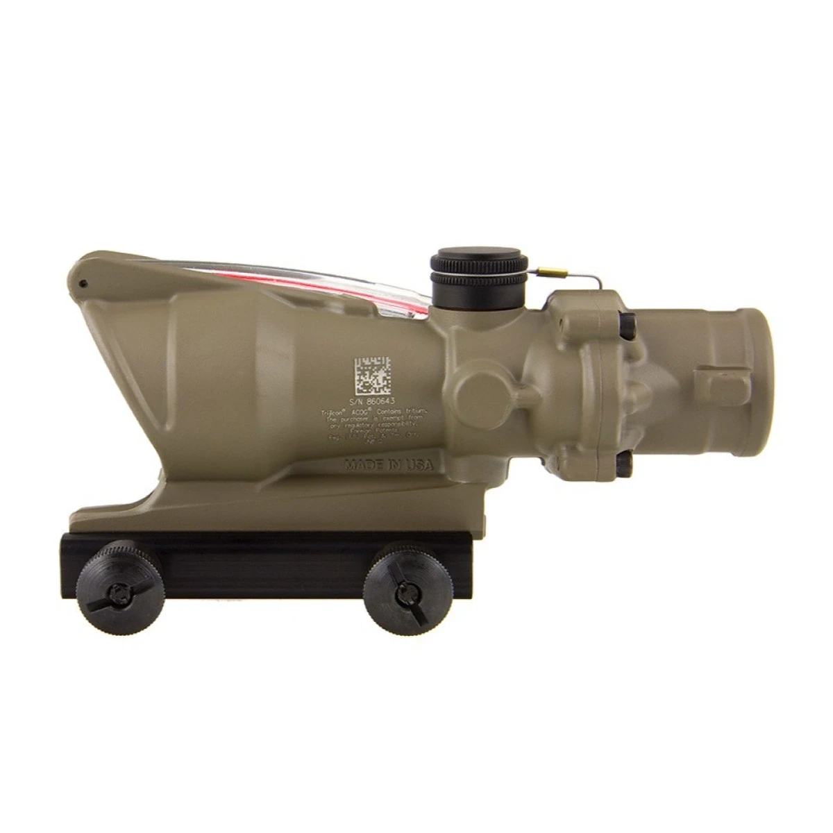 TRIJICON ACOG 4x32 RED CHEVRON WITH BAC - CK FDE; TA31-D-100310