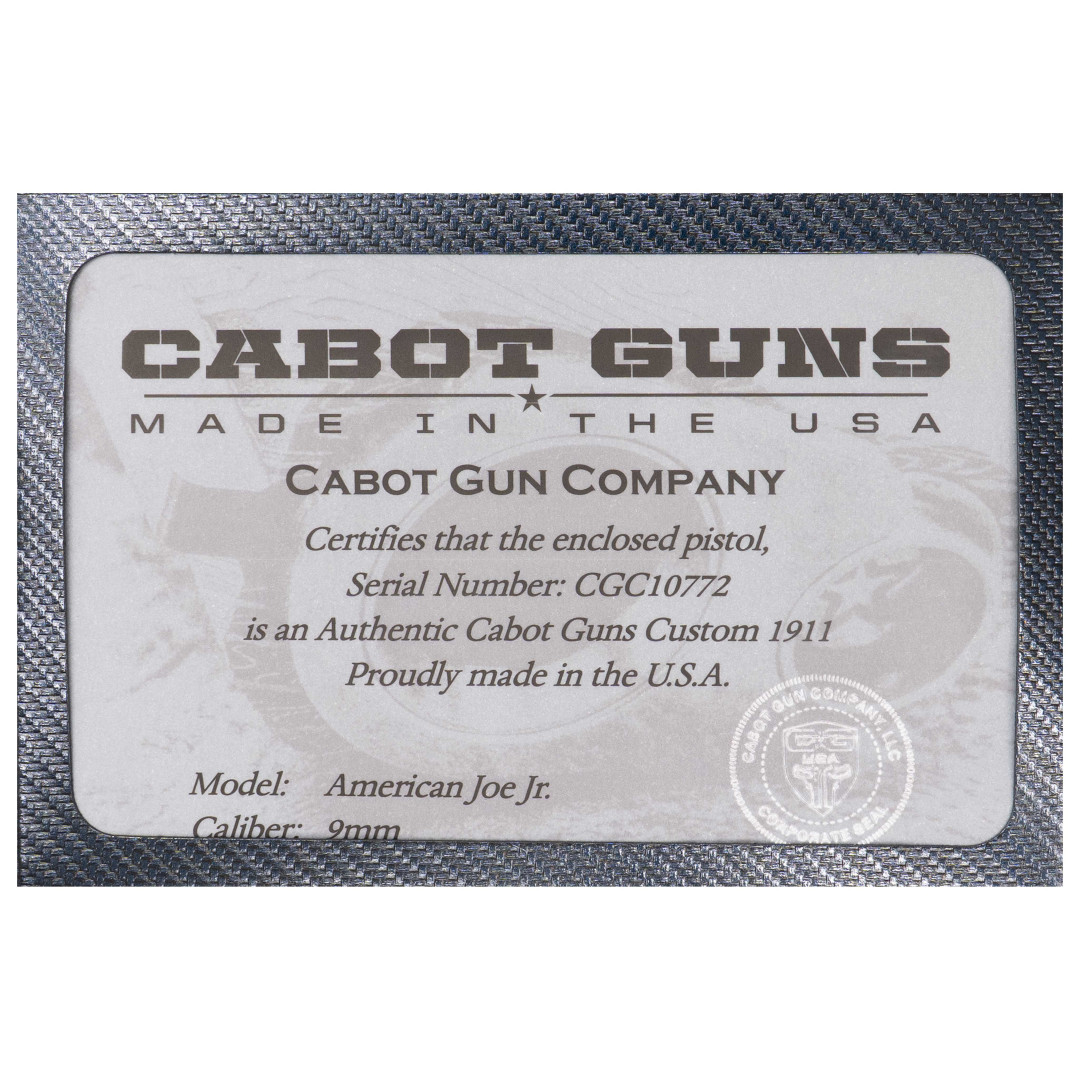 PISTOLET SAMOPOWTARZALNY CABOT AMERICAN JOE JR, KAL.: 9 X 19 mm